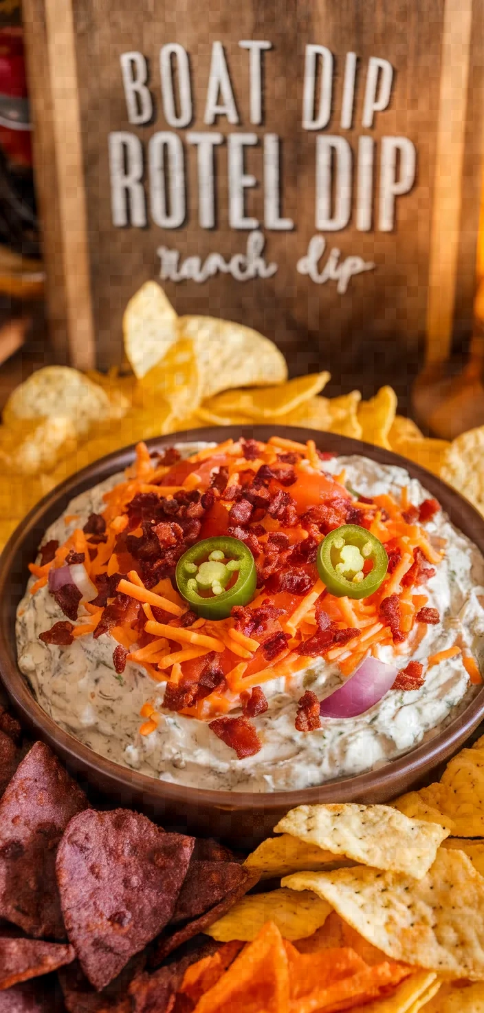Photo of Boat Dip Rotel Ranch Dip Recipe
