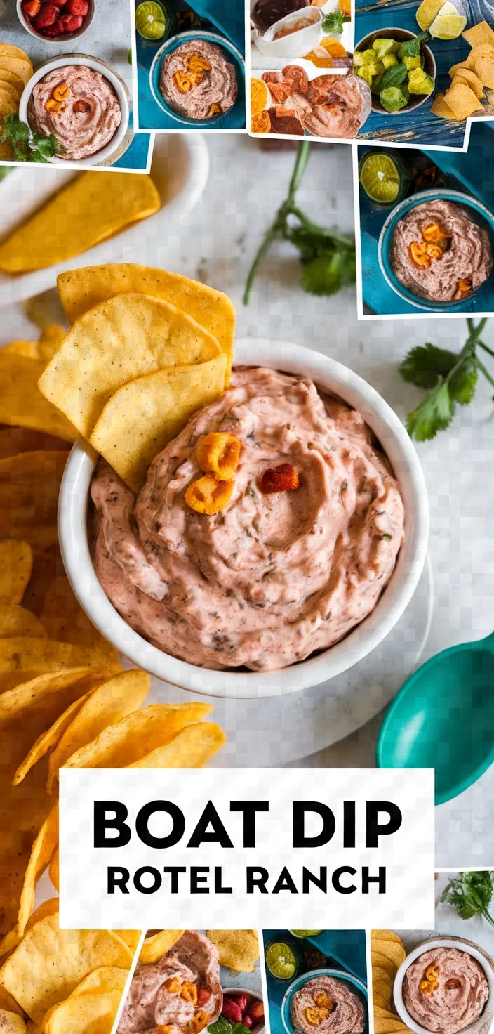 A photo of Boat Dip Rotel Ranch Dip Recipe