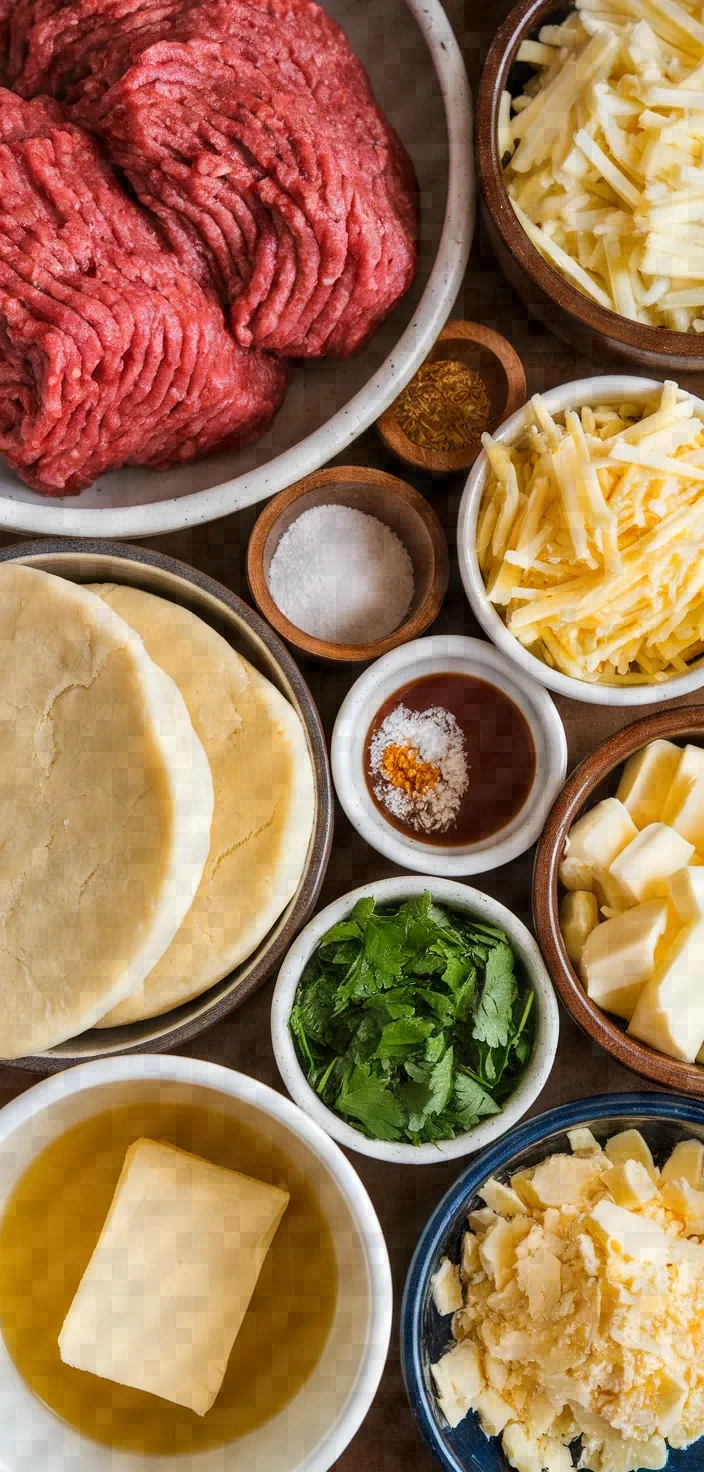 Ingredients photo for Garlic Parmesan Cheeseburger Bombs Recipe