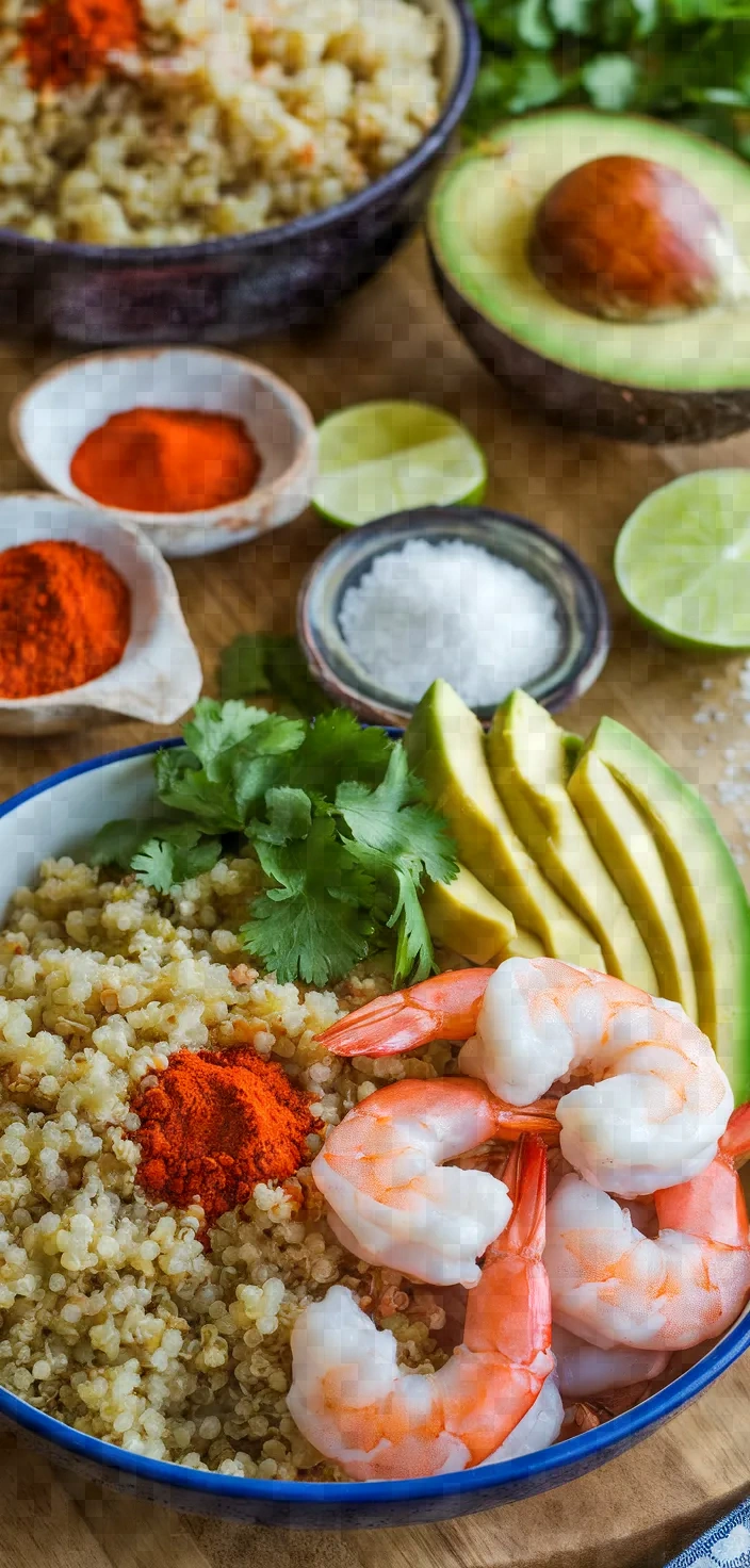 Ingredients photo for 20 Minute Chili Lime Shrimp With Quinoa Recipe