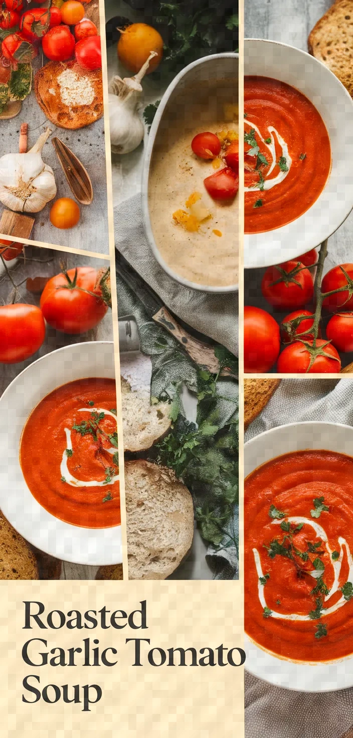A photo of Creamy Roasted Garlic Tomato Soup Recipe