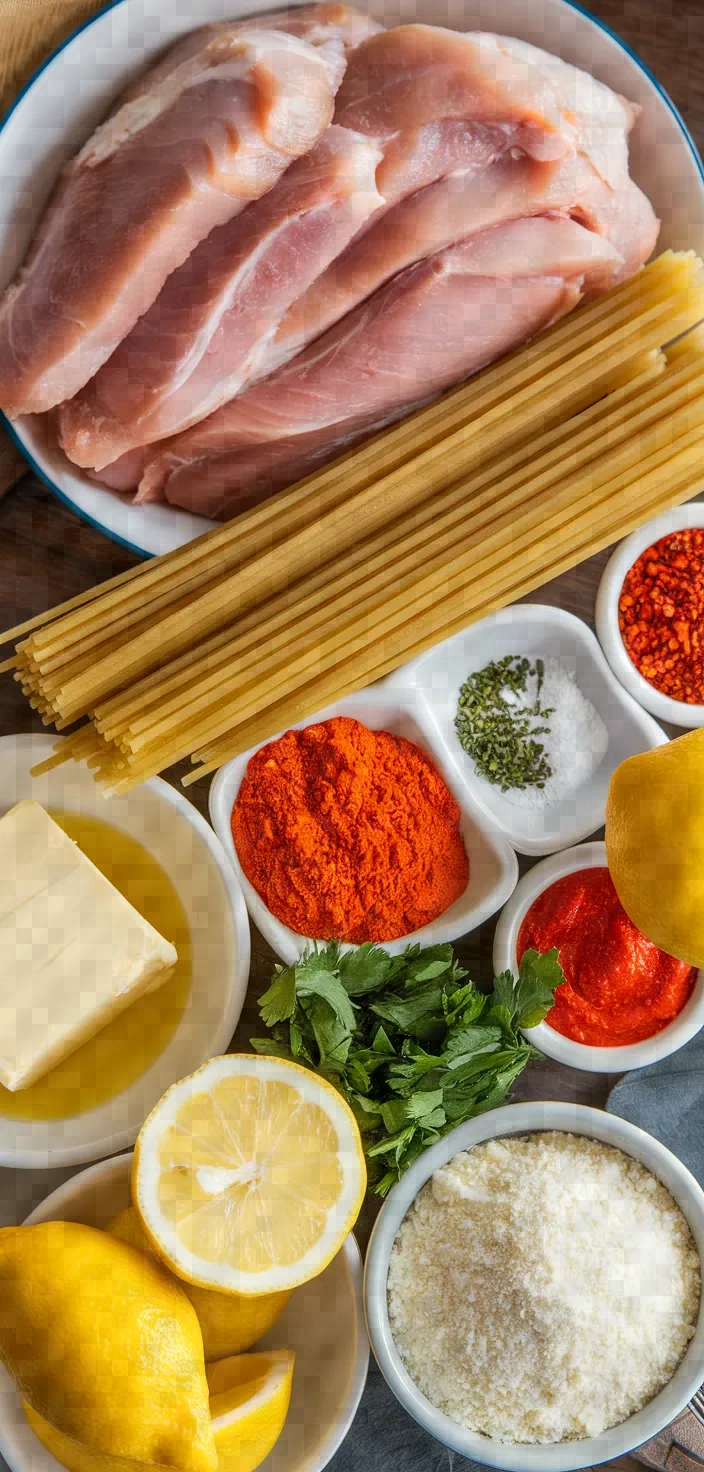 Ingredients photo for Cowboy Butter Chicken Linguine Recipe