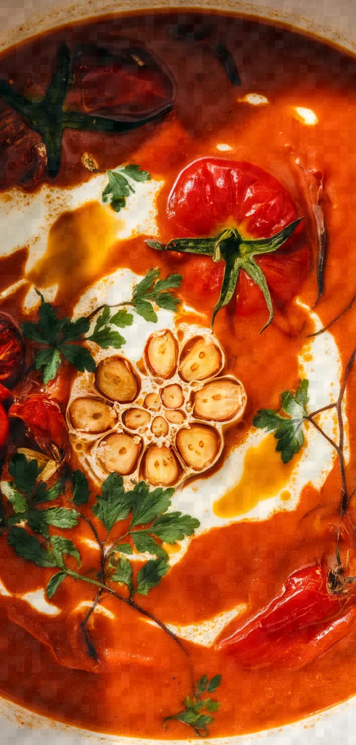 Creamy Roasted Garlic Tomato Soup Recipe