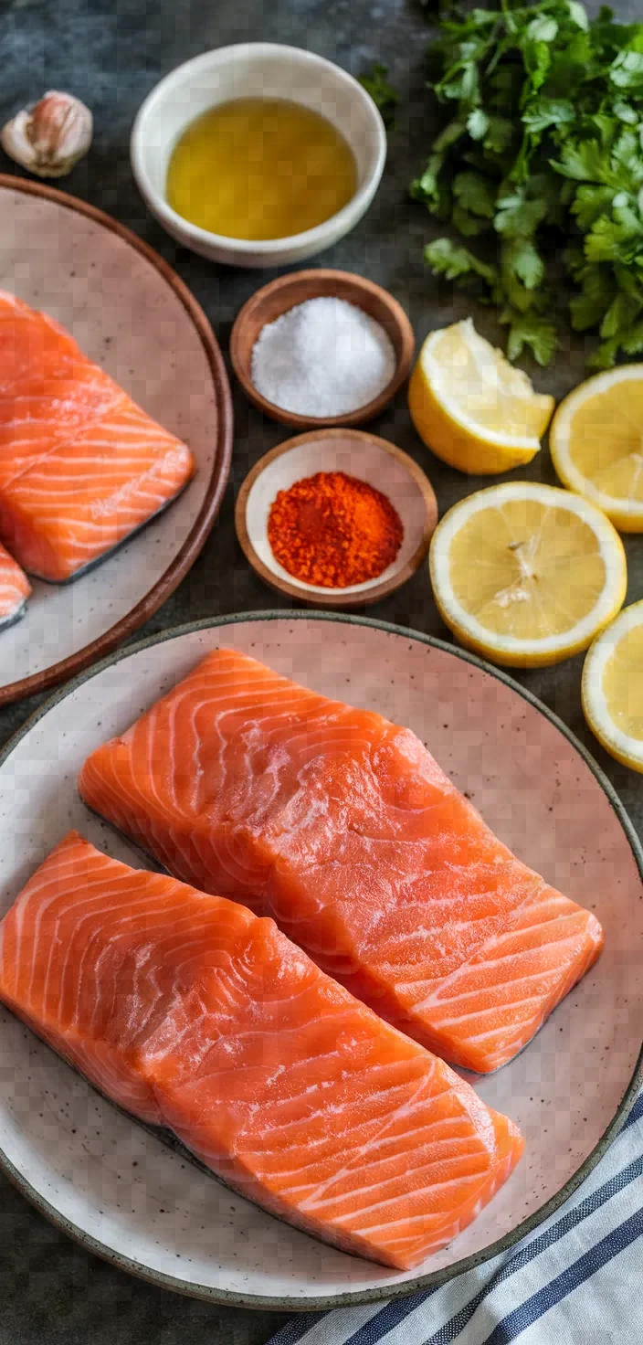 Ingredients photo for Lemon Garlic Salmon Recipe