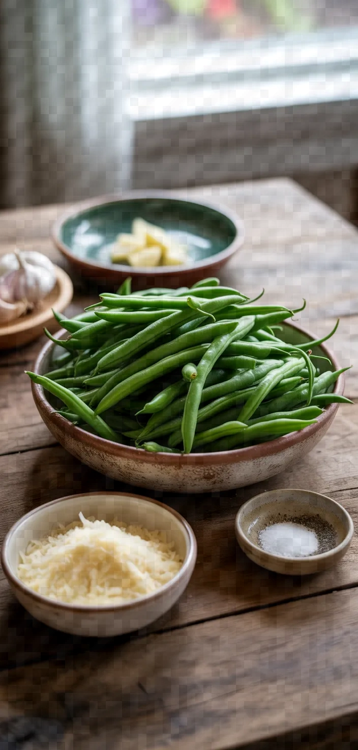 Ingredients photo for Roasted Parmesan Green Beans Recipe