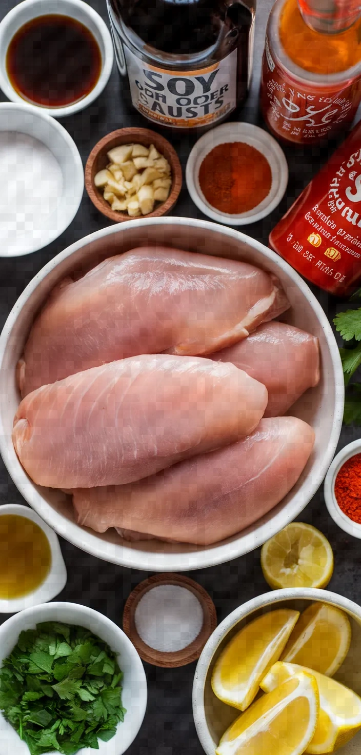 Ingredients photo for Spicy Honey Glazed Chicken Recipe