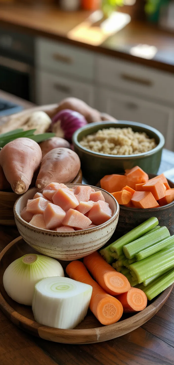 Ingredients photo for Chicken Sweet Potato Soup Recipe