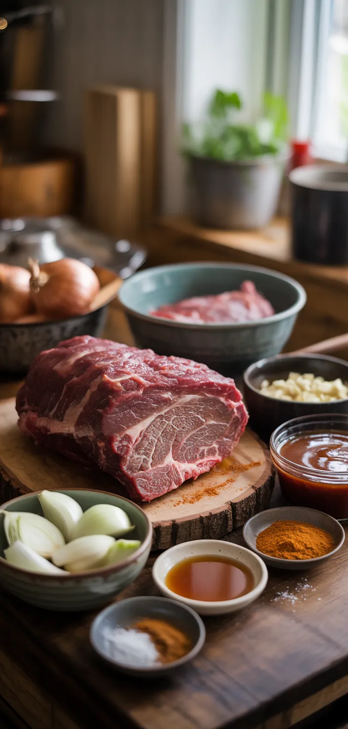 Ingredients photo for Slow Cooker BBQ Beef Brisket Recipe