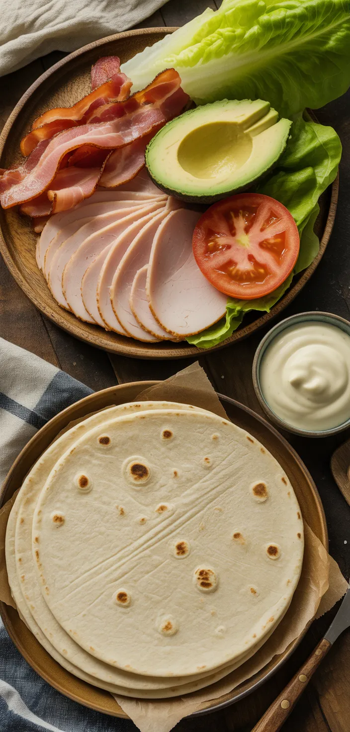 Ingredients photo for California Turkey Club Wrap Recipe