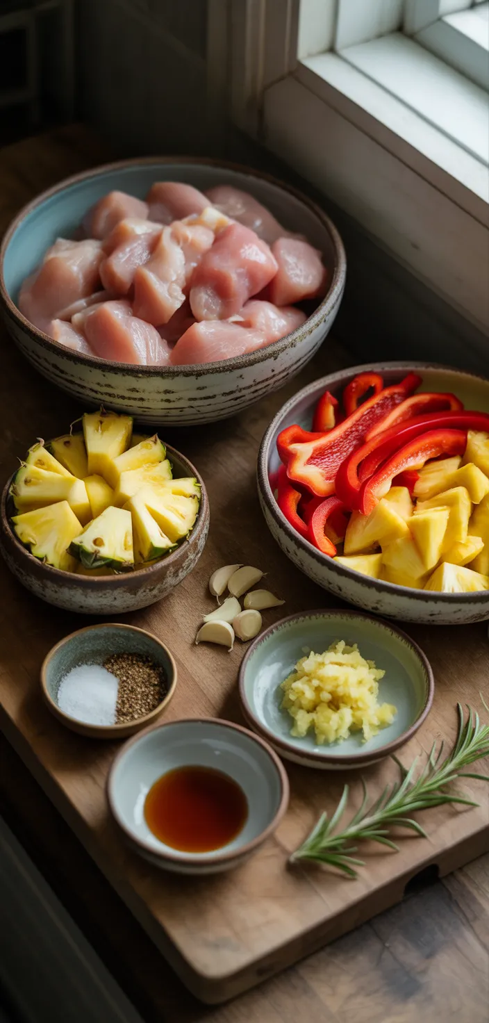 Ingredients photo for Pineapple Chicken Kebabs Recipe