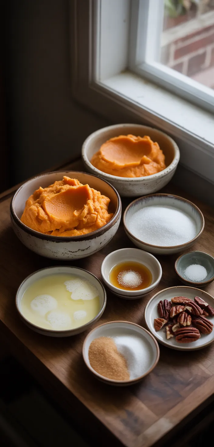 Ingredients photo for Sweet Potato Casserole Recipe