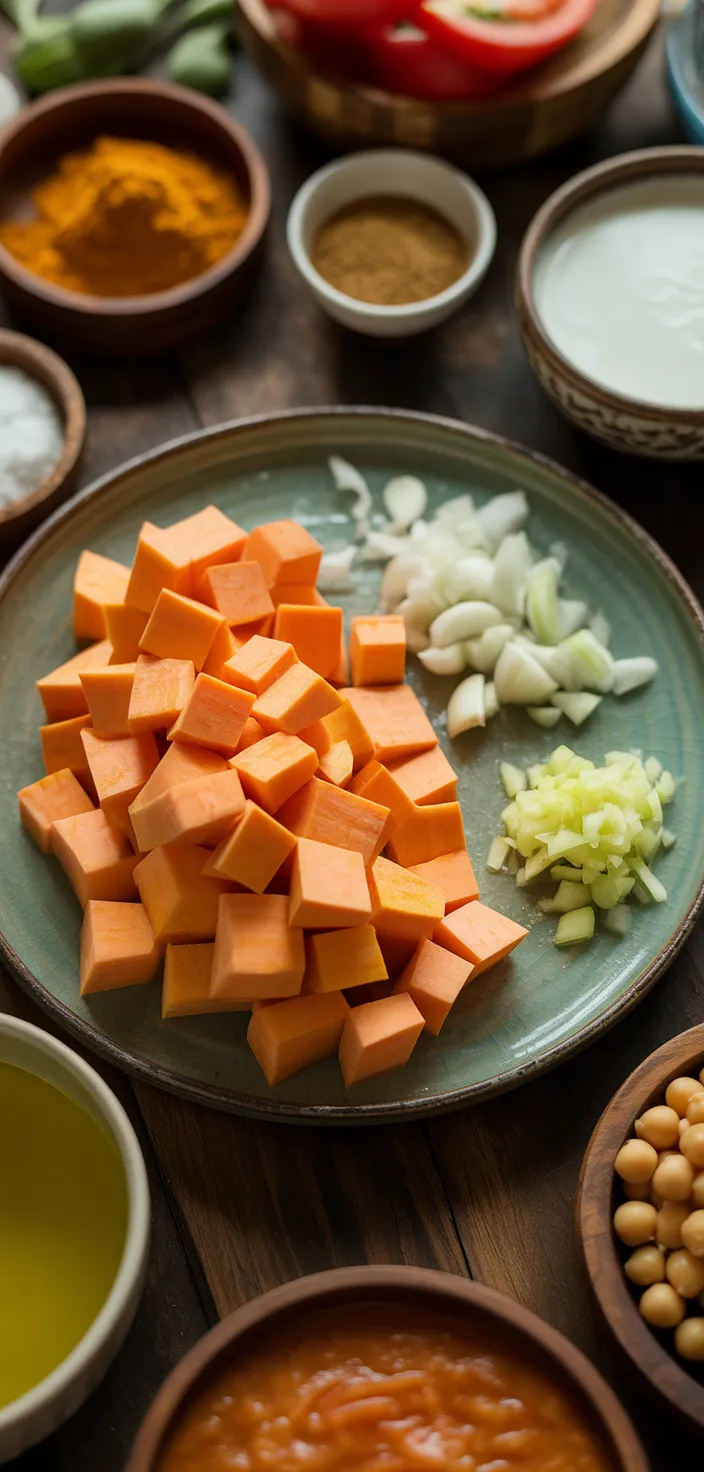 Ingredients photo for Sweet Potato Curry Recipe