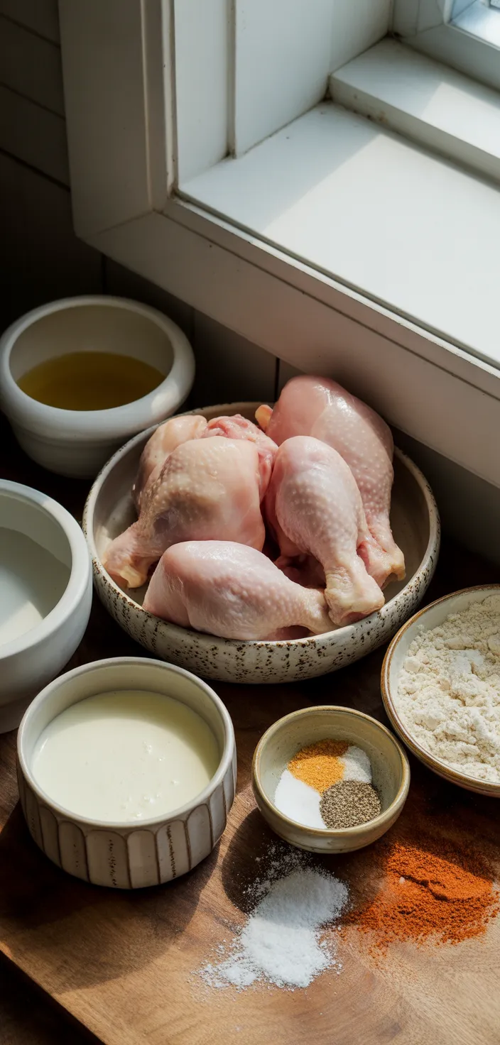 Ingredients photo for Air Fryer Fried Chicken Recipe