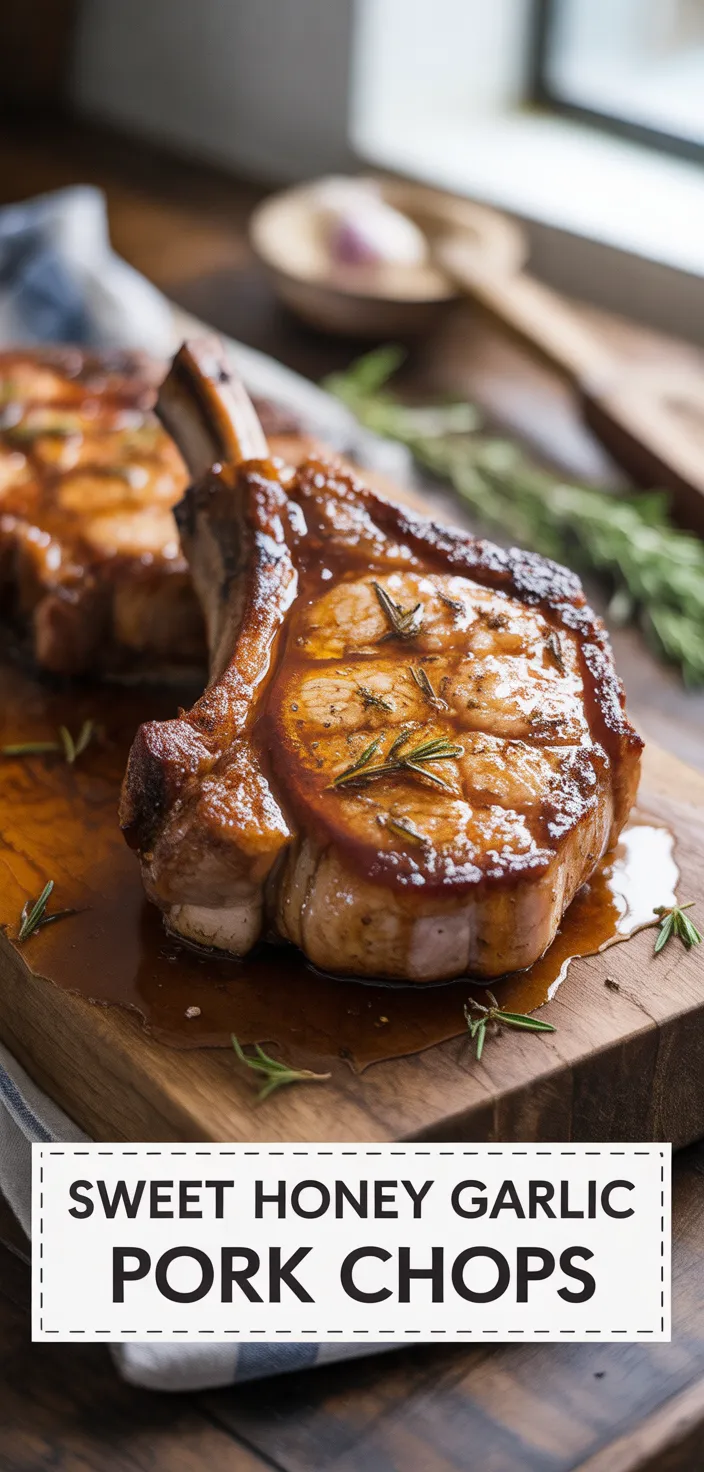 A photo of Sweet Honey Garlic Pork Chops Recipe