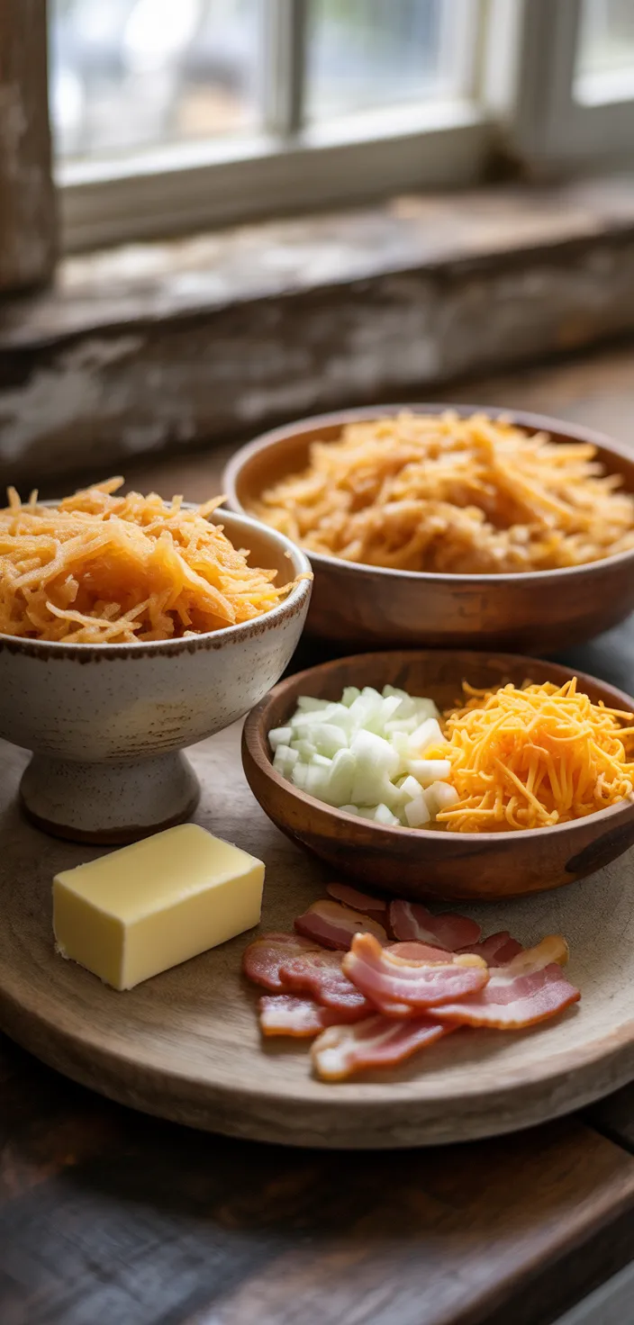 Ingredients photo for Easy Hash Brown Potato Soup (With Frozen Hash Browns) Recipe
