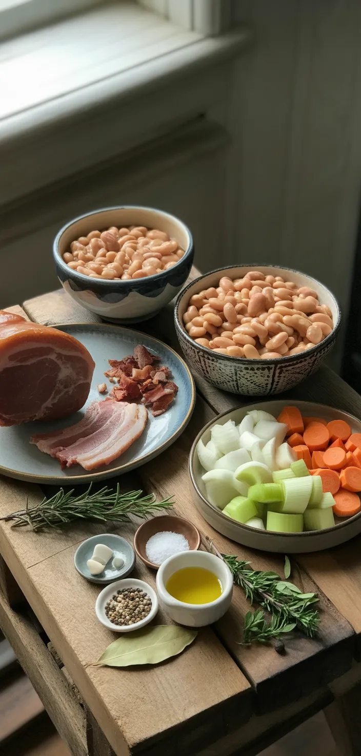 Ingredients photo for Easy Navy Bean Soup Recipe