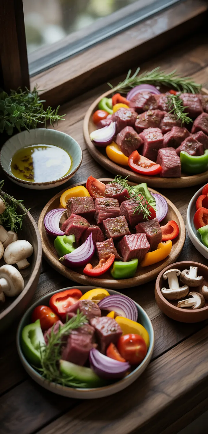 Ingredients photo for Marinated Beef Kabobs + Awesome Beef Marinade Recipe