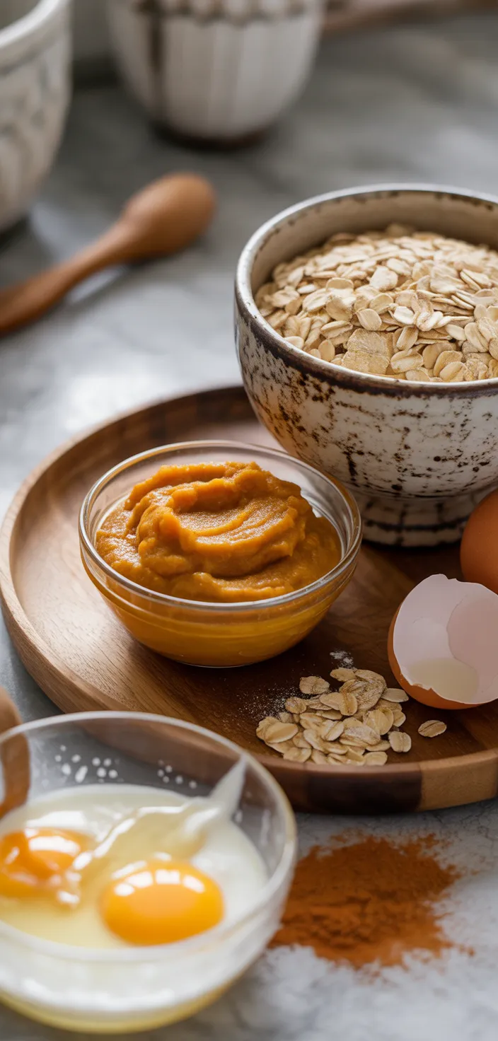 Ingredients photo for Oatmeal Pumpkin Pancakes (in The Blender!) Recipe