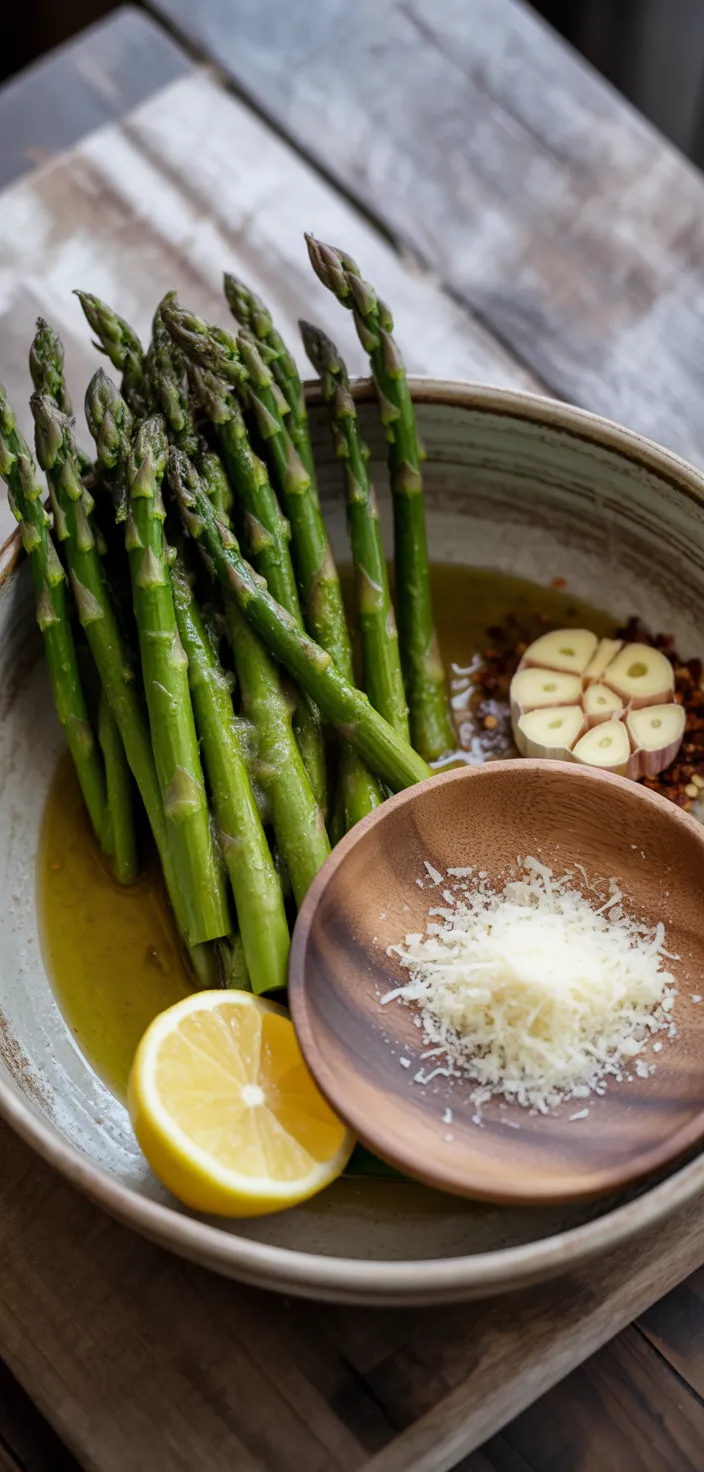 Ingredients photo for Roasted Asparagus With Garlic And Parmesan Recipe