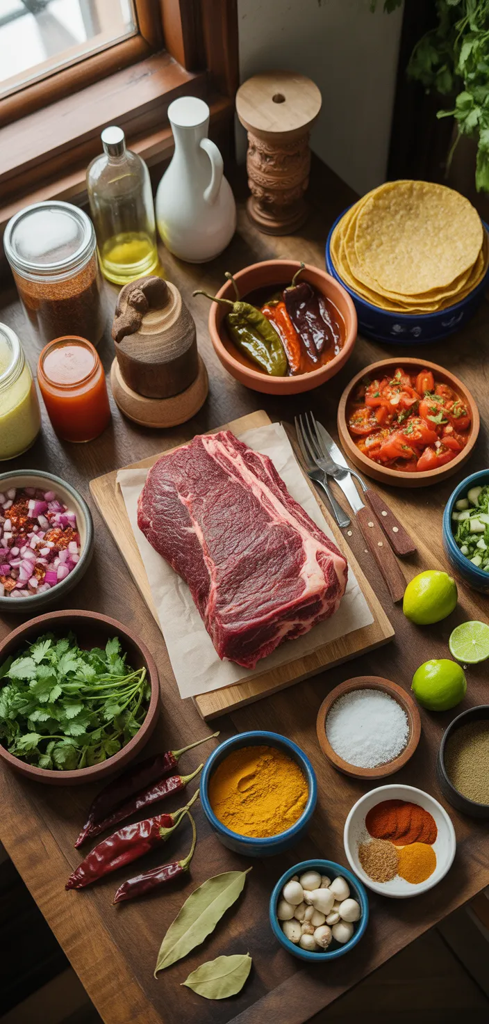 Ingredients photo for Best Birria Tacos Recipe