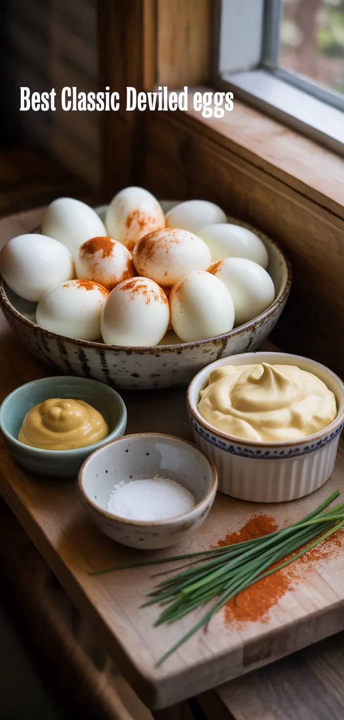 Ingredients photo for Best Classic Deviled Eggs Recipe
