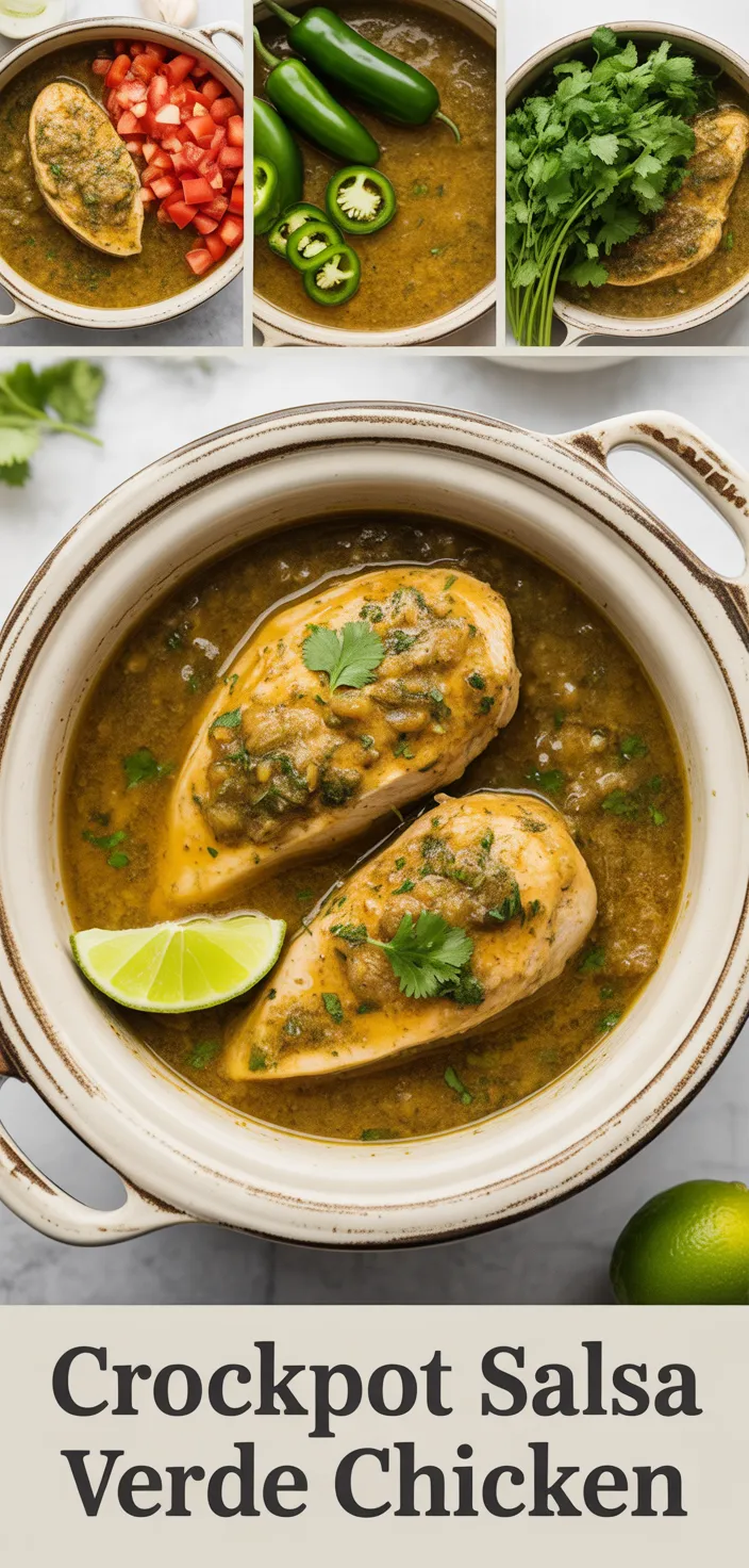 A photo of Crockpot Salsa Verde Chicken Recipe