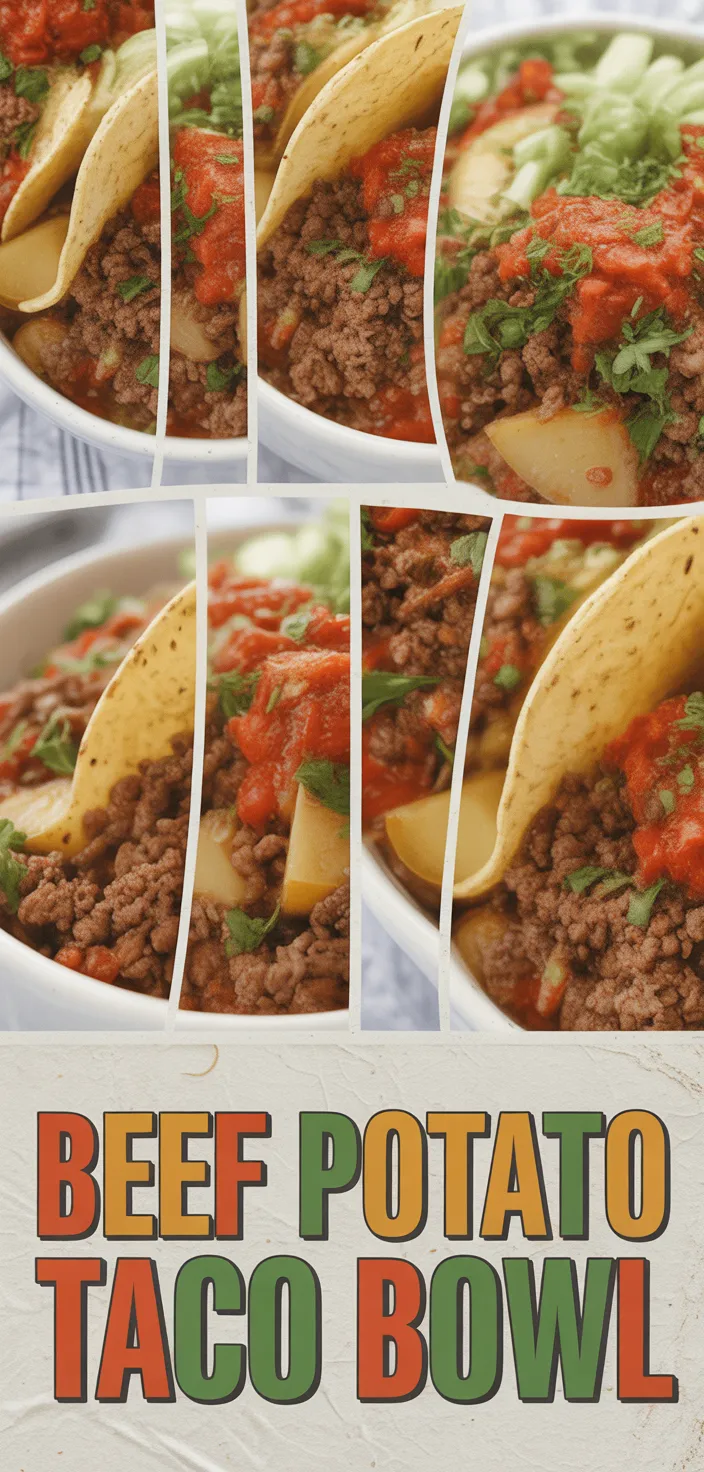 A photo of Ground Beef And Potato Taco Bowl Recipe