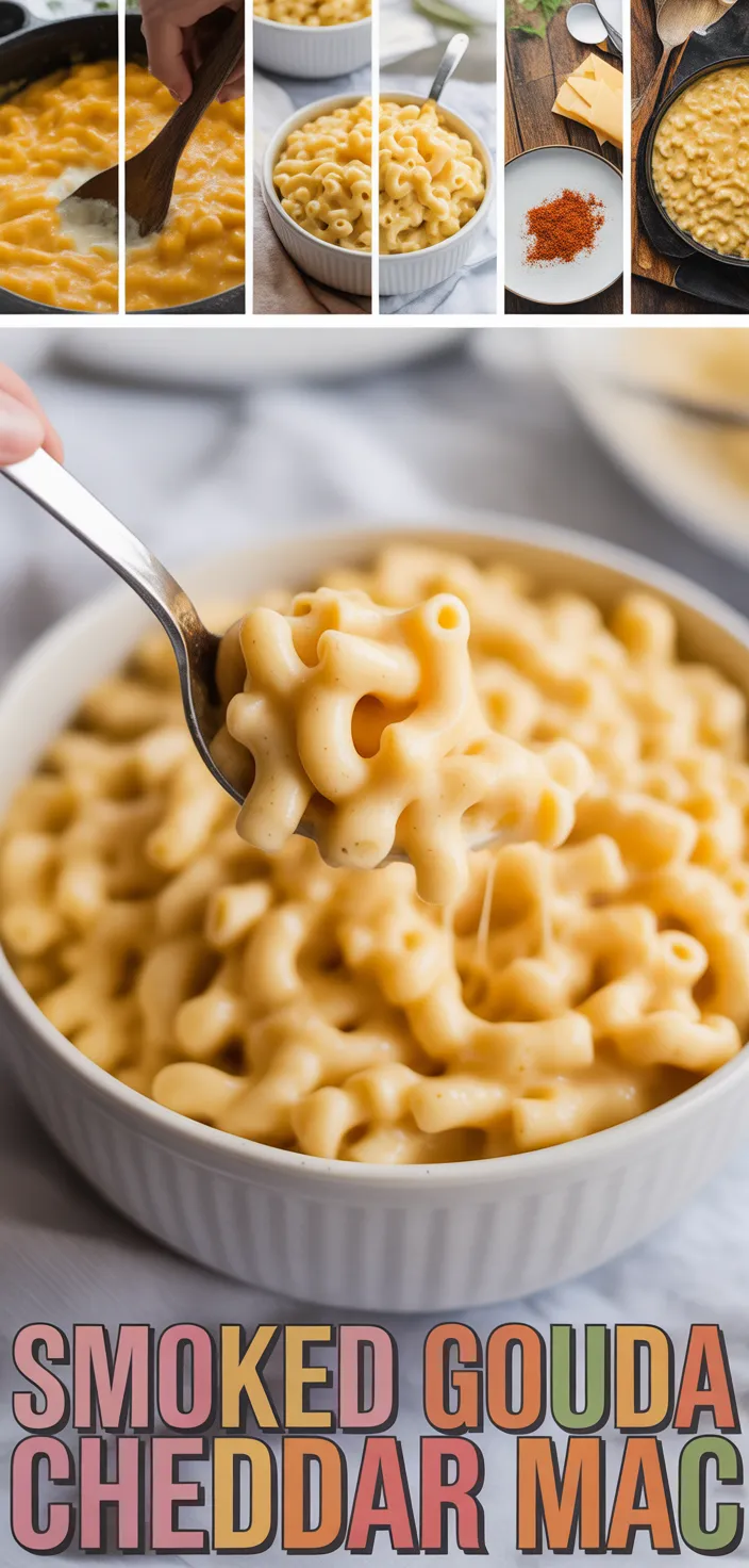 A photo of Smoked Gouda & Cheddar Mac N Cheese Recipe