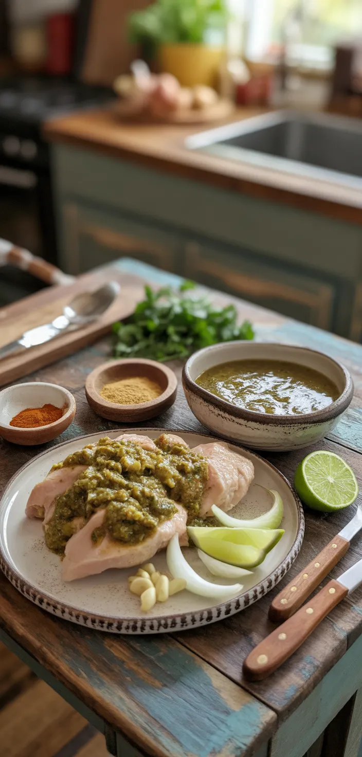 Ingredients photo for Crockpot Salsa Verde Chicken Recipe