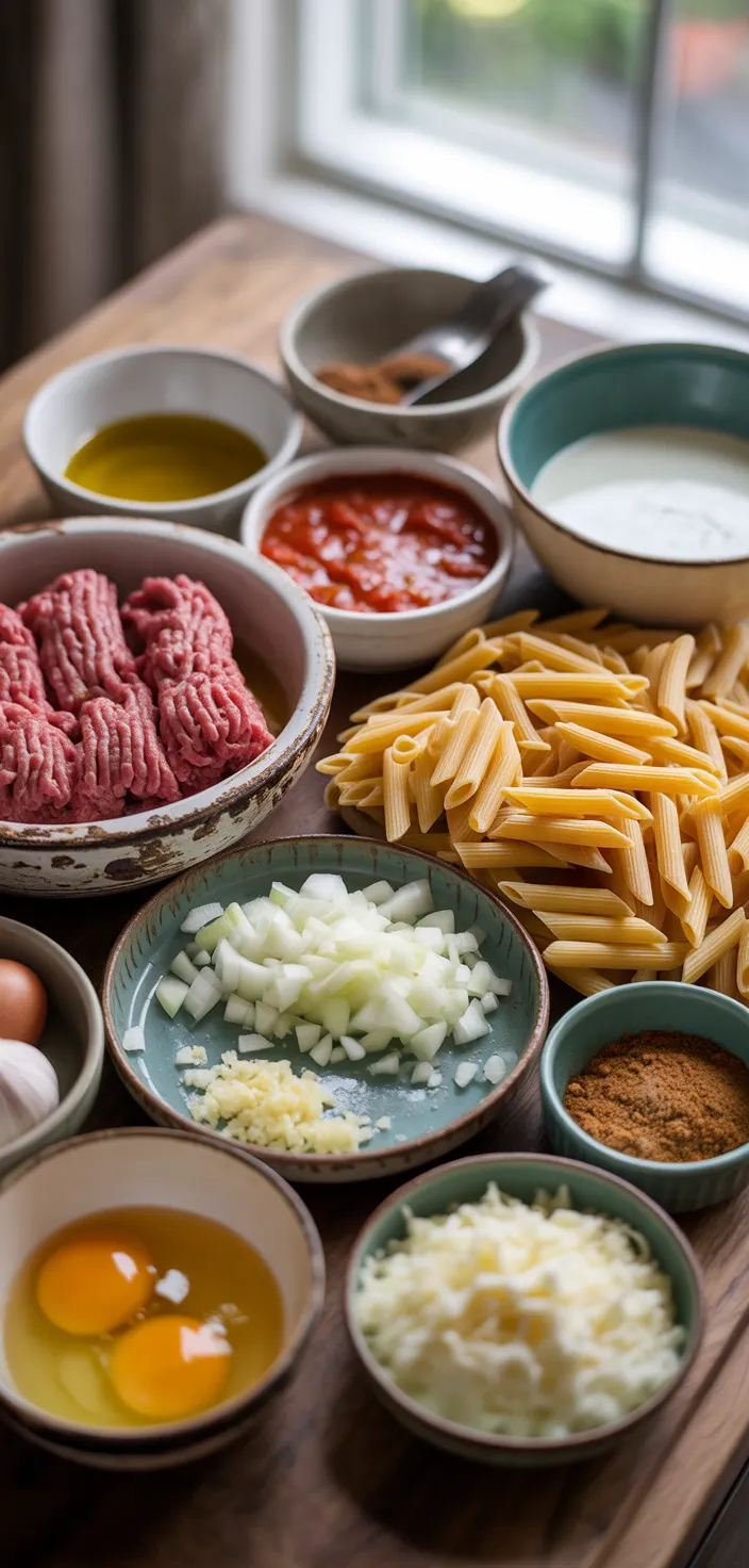 Ingredients photo for Greek Pastitsio Bake Recipe