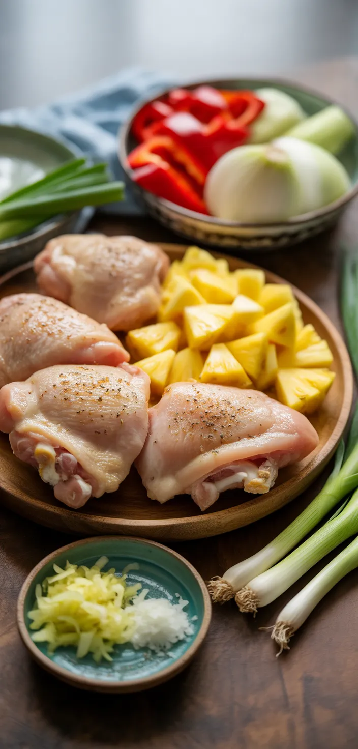 Ingredients photo for Slow Cooker Hawaiian Pineapple Chicken Recipe