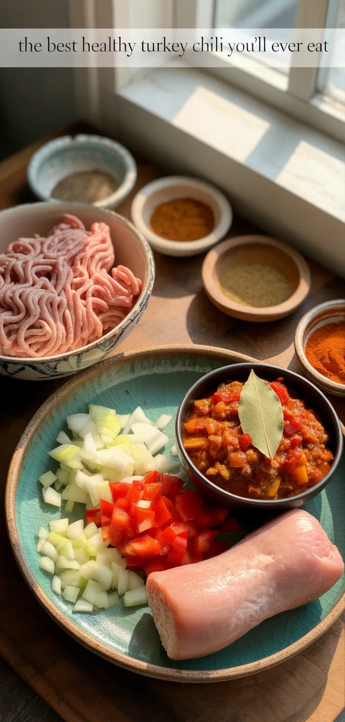 Ingredients photo for The Best Healthy Turkey Chili You'll Ever Eat Recipe
