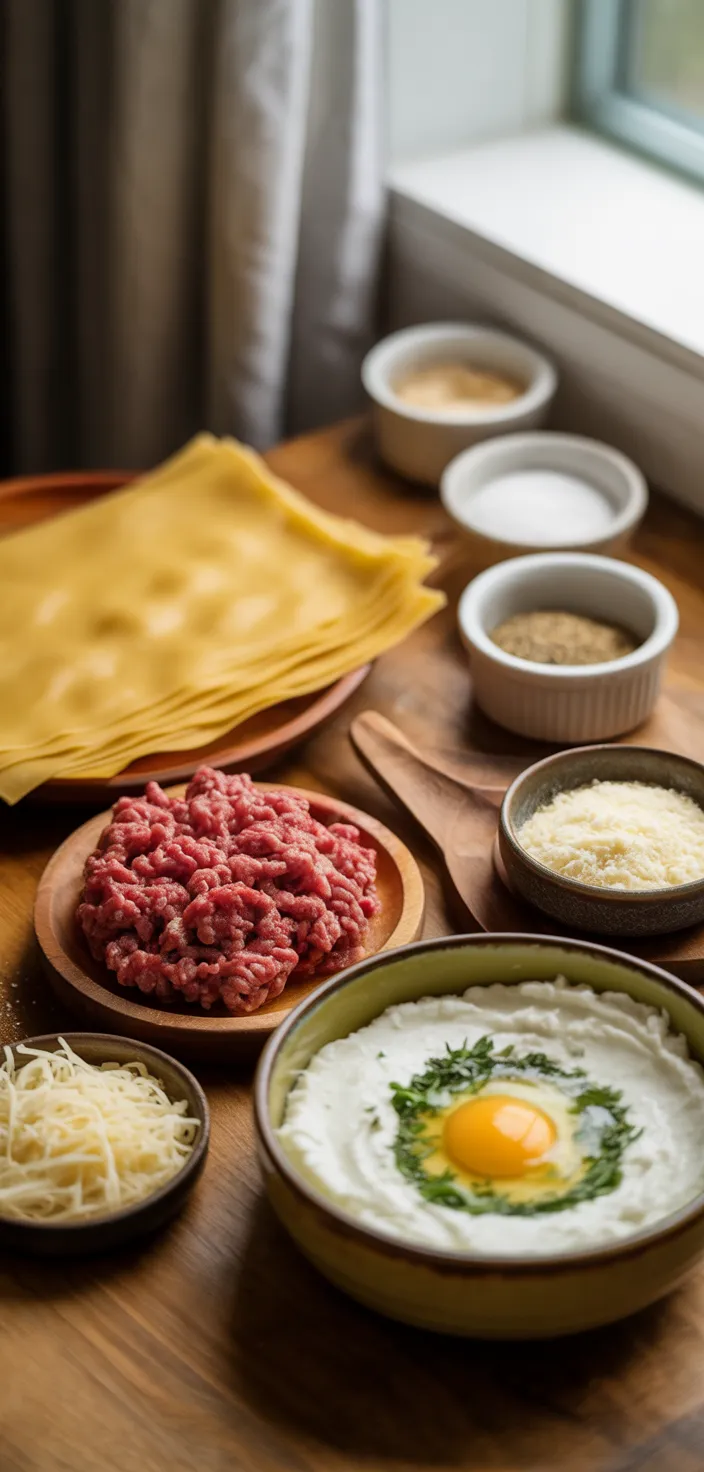 Ingredients photo for The Easiest Lasagna Recipe Ever