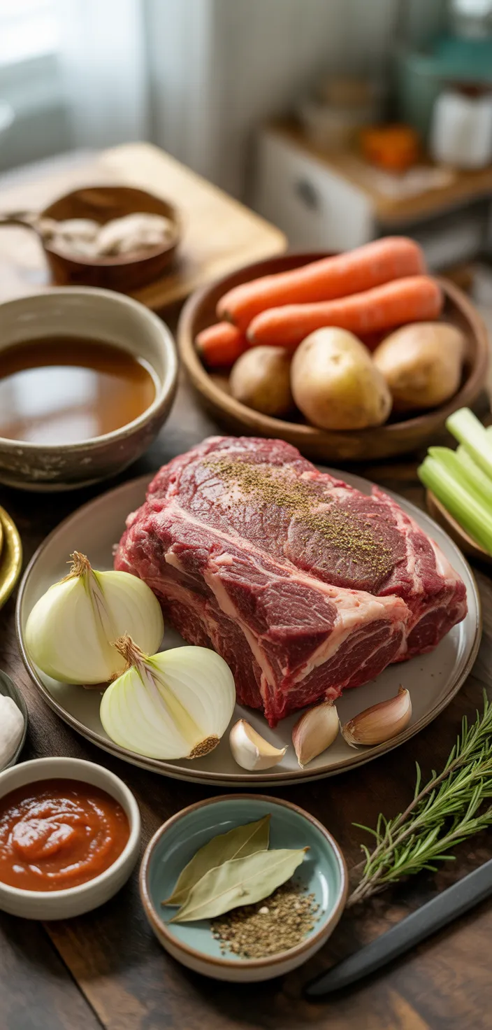 Ingredients photo for Ultimate Slow Cooker Pot Roast Recipe