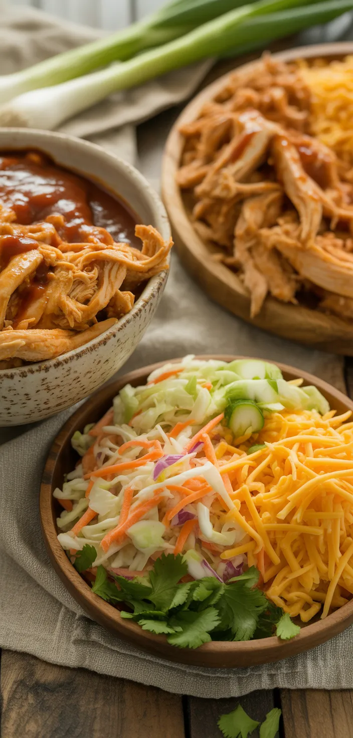 Ingredients photo for BBQ Chicken Wraps (+ Homemade Coleslaw!) Recipe