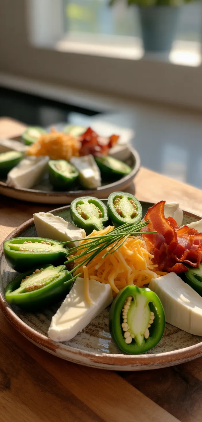 Ingredients photo for Bacon Wrapped Jalapeño Poppers (Air Fryer) Recipe