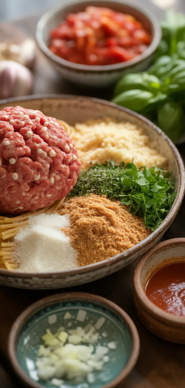 Ingredients photo for Best Spaghetti And Meatballs Recipe