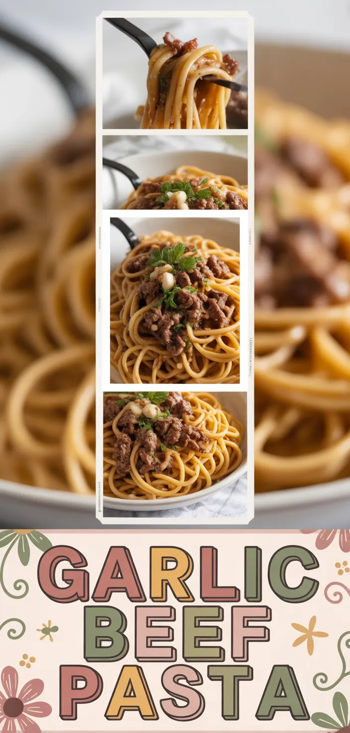 A photo of Delicious Garlic Beef Pasta – A Must Recipe