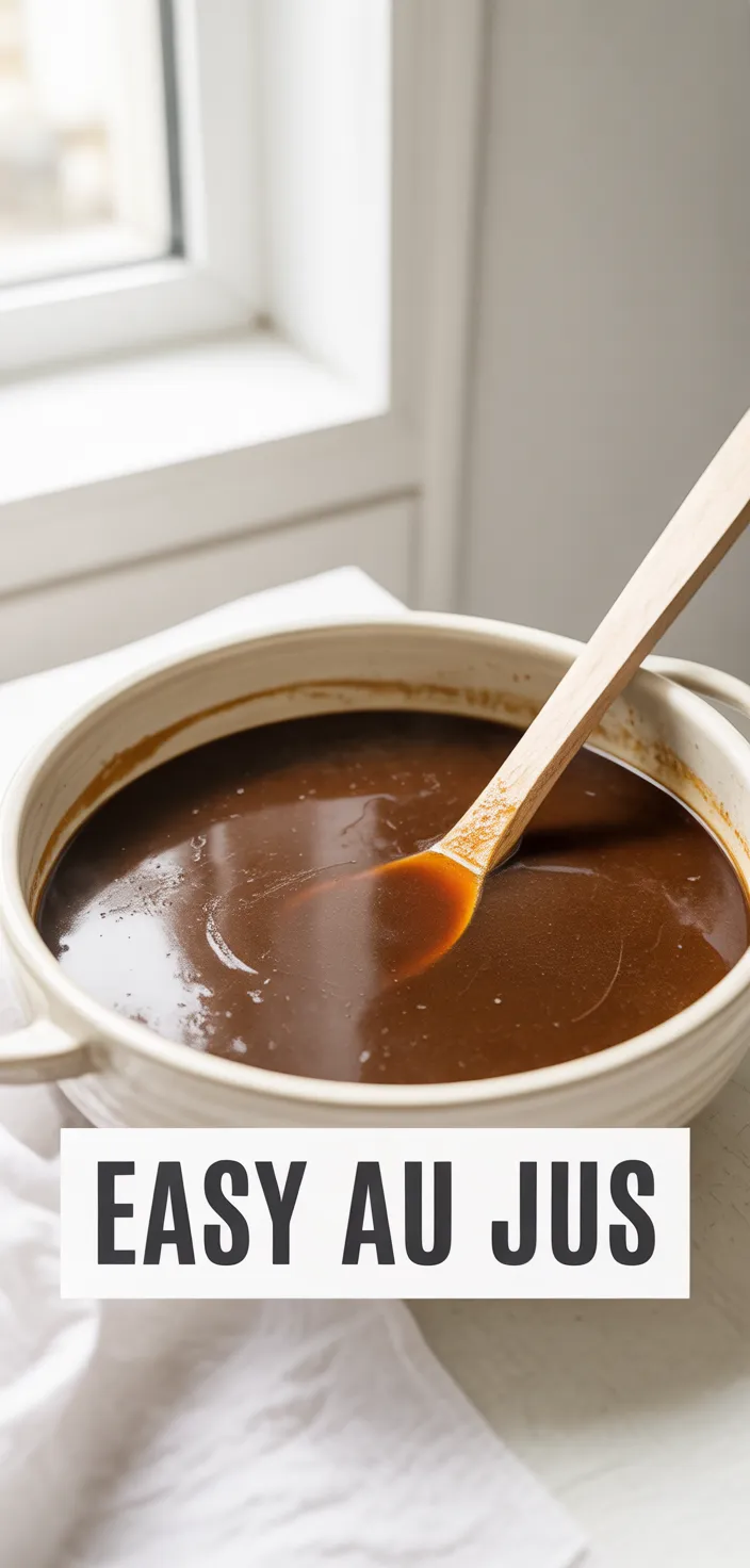 A photo of Easy AU JUS Without Pan Drippings Recipe