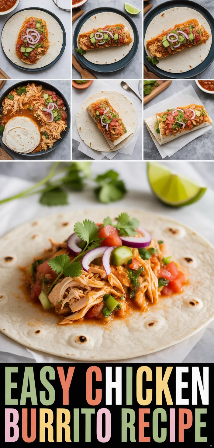 A photo of Easy Chicken Burrito Recipe