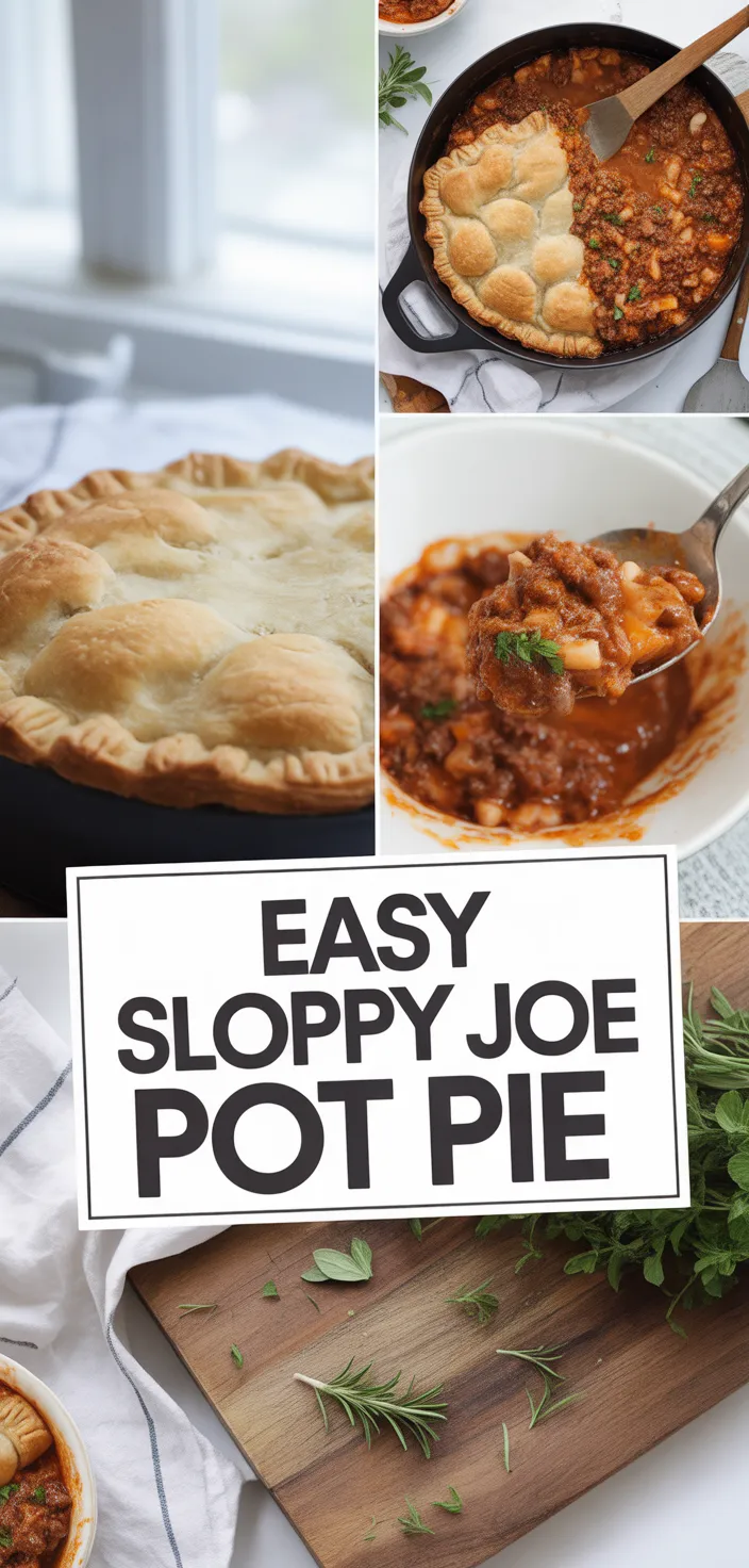 A photo of Easy Sloppy Joe Pot Pie Recipe