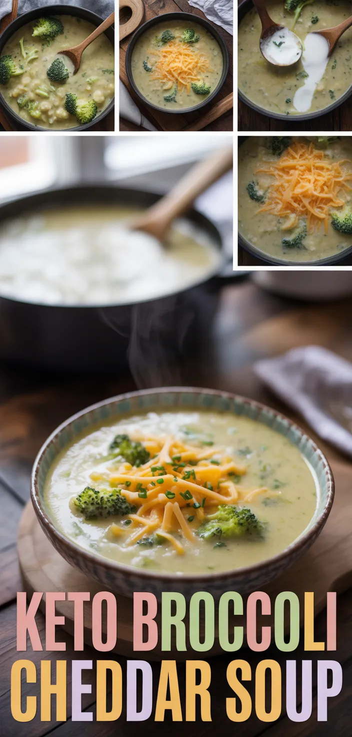 A photo of Keto Broccoli Cheddar Soup Recipe