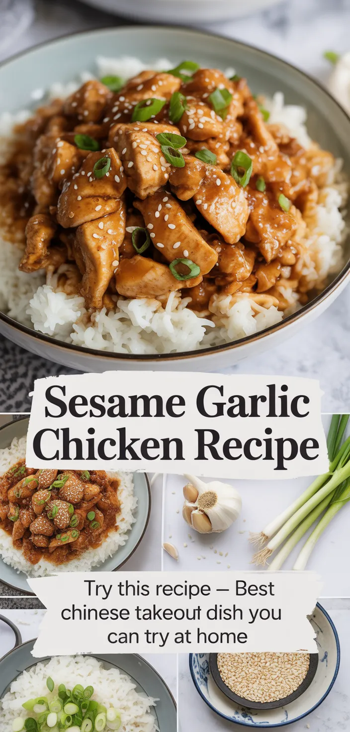 A photo of Sesame Garlic Chicken Recipe