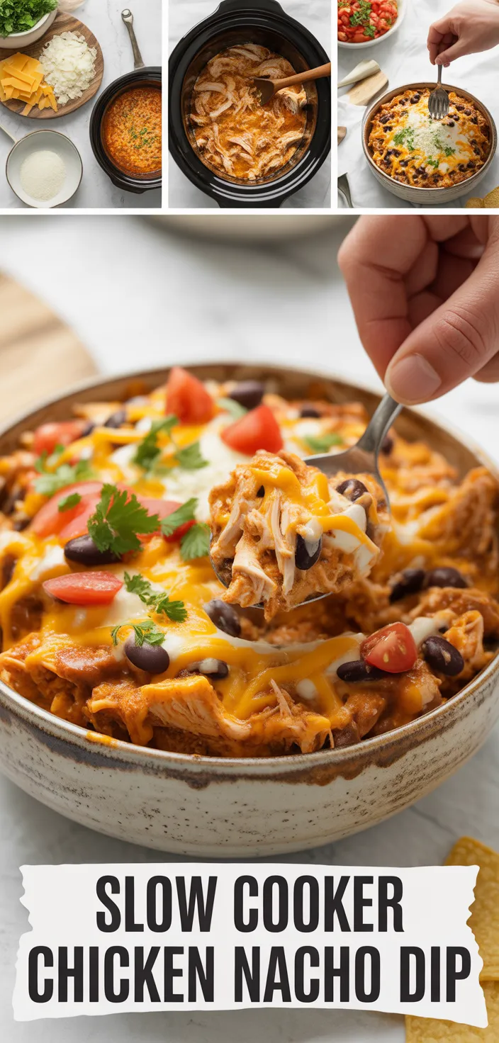 A photo of Slow Cooker Chicken Nacho Dip Recipe