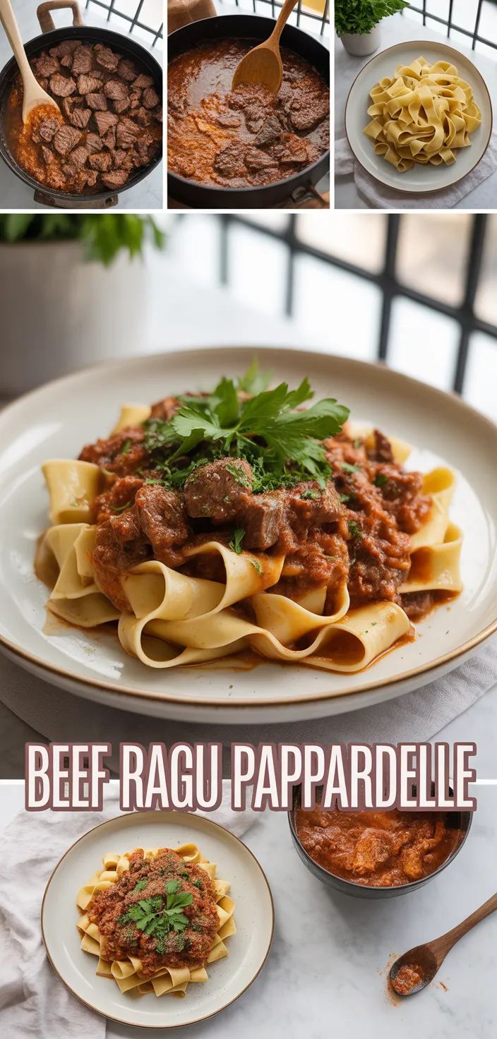 A photo of Weekend Braised Beef Ragu With Pappardelle Recipe