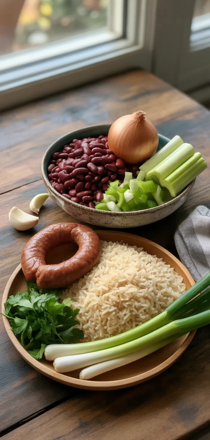 Ingredients photo for Easy Red Beans And Rice Recipe