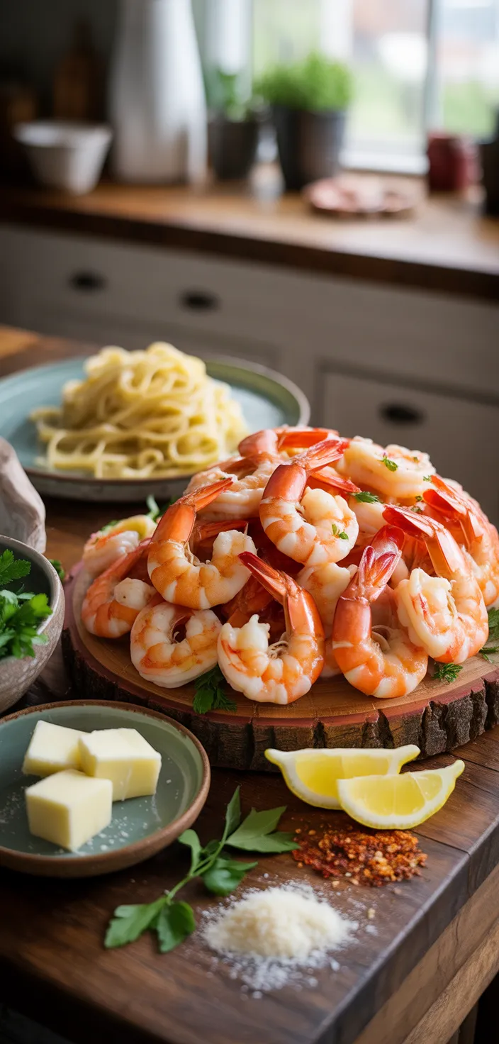 Ingredients photo for Famous Red Lobster Shrimp Scampi Recipe