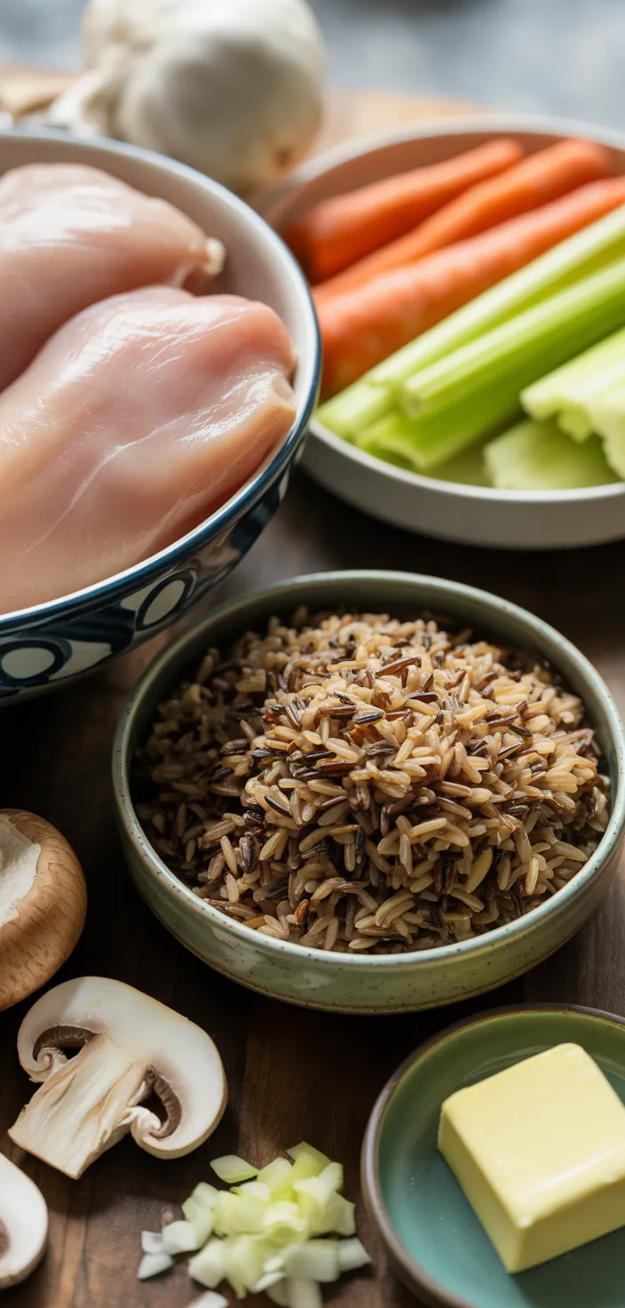 Ingredients photo for Slow Cooker Chicken Wild Rice Soup: Perfect Comfort Food! Recipe