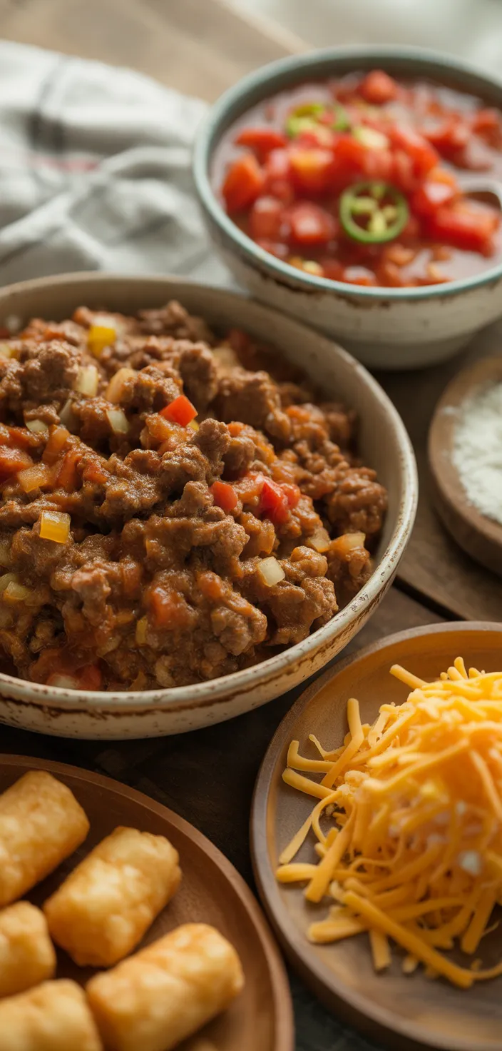 Ingredients photo for Taco Tater Tot Casserole (Oven Recipe)