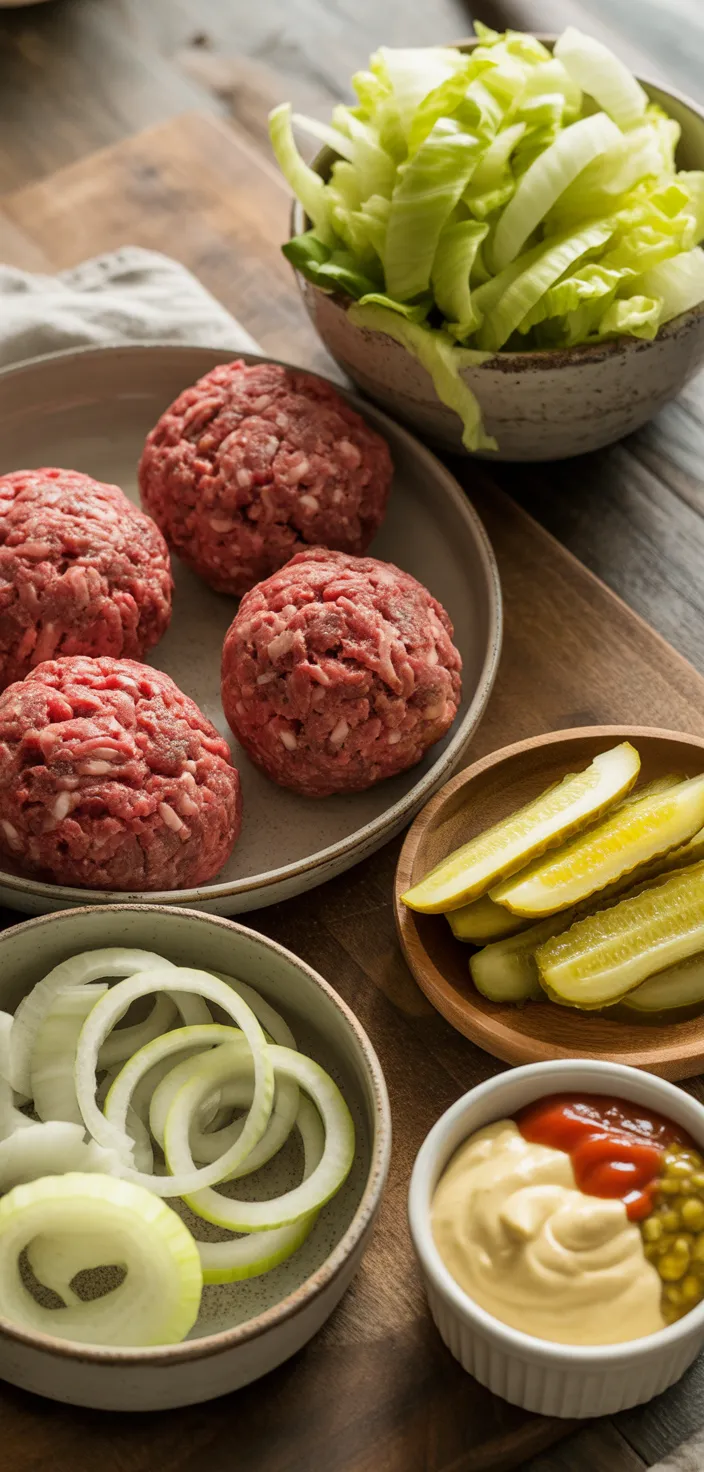 Ingredients photo for The Best Smash Burger Recipe